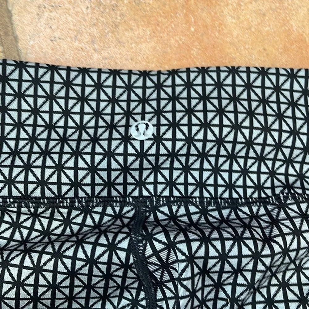 Lululemon Wunder Under Leggings Pant Full-On Luon Tri Geo Silver Spoon Black 4